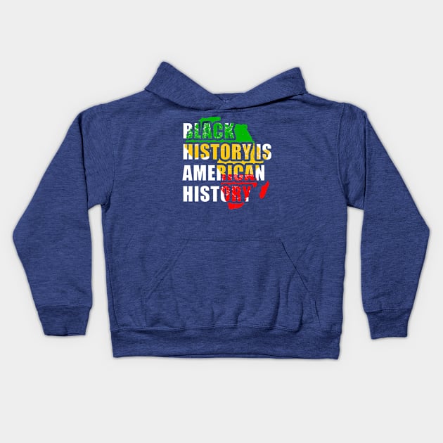 Black History Is American History 1 Kids Hoodie by vaekiloe